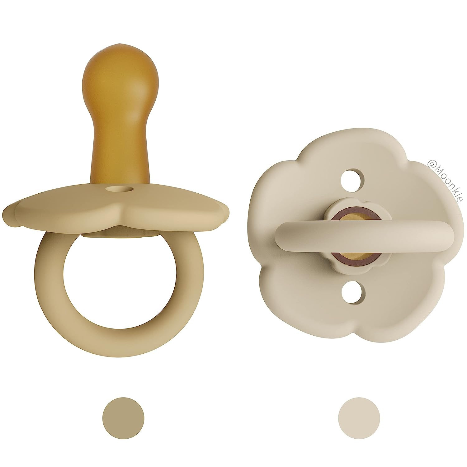 Moonkie Soothie Pacifiers Set of 2, BPA-Free Comfy Safe Baby Pacifier with Large Air Holes, Newbo... | Amazon (US)