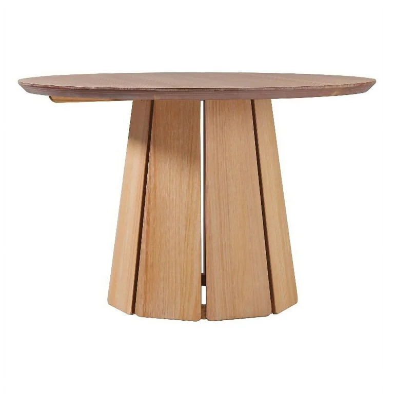 Walker Edison Modern 48" Round Solid Wood Pedestal Dining Table, White | Walmart (US)