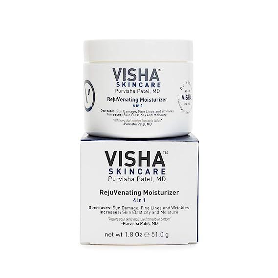 Visha Skincare RejuVenating Moisturizer - Anti-Aging Moisturizer and Emollient Cream - Reduces Wr... | Amazon (US)