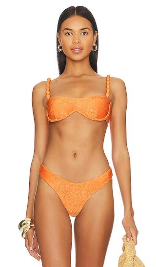 Harriet Bikini Top in Tangerine | Revolve Clothing (Global)