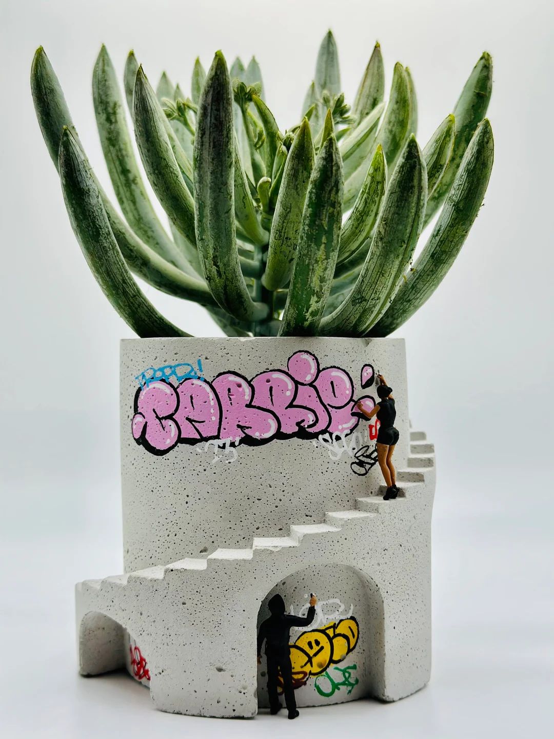 Art Planter / Concrete Planter / Graffiti / Custom Gift / - Etsy | Etsy (US)