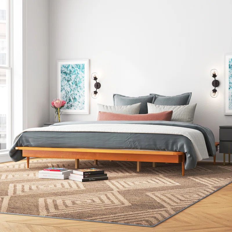 Henline King Solid Wood Low Profile Platform Bed | Wayfair North America