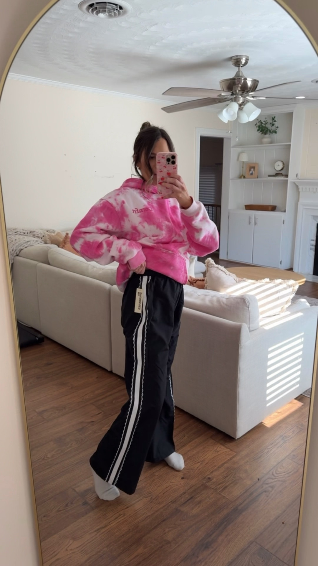 Cute track pants!! I’m wearing a size small. Size down if in between sizes 🤍

#LTKgrwm #LTKootd #LTKmomlife