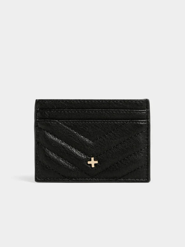 Izzy Card Holder in Quilted Black | Glue Store (Australia & NZ)