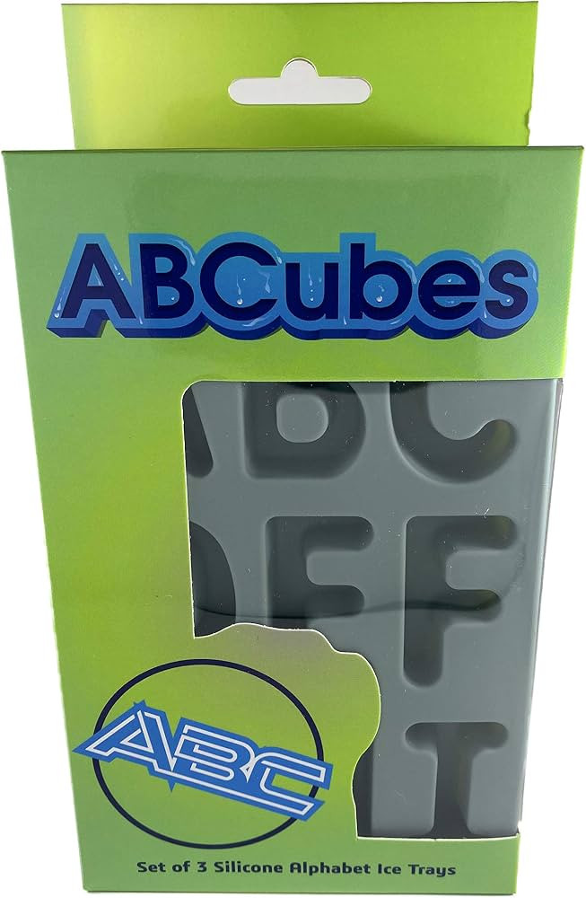 Silicone ABC Alphabet Ice Trays Molds | Amazon (US)