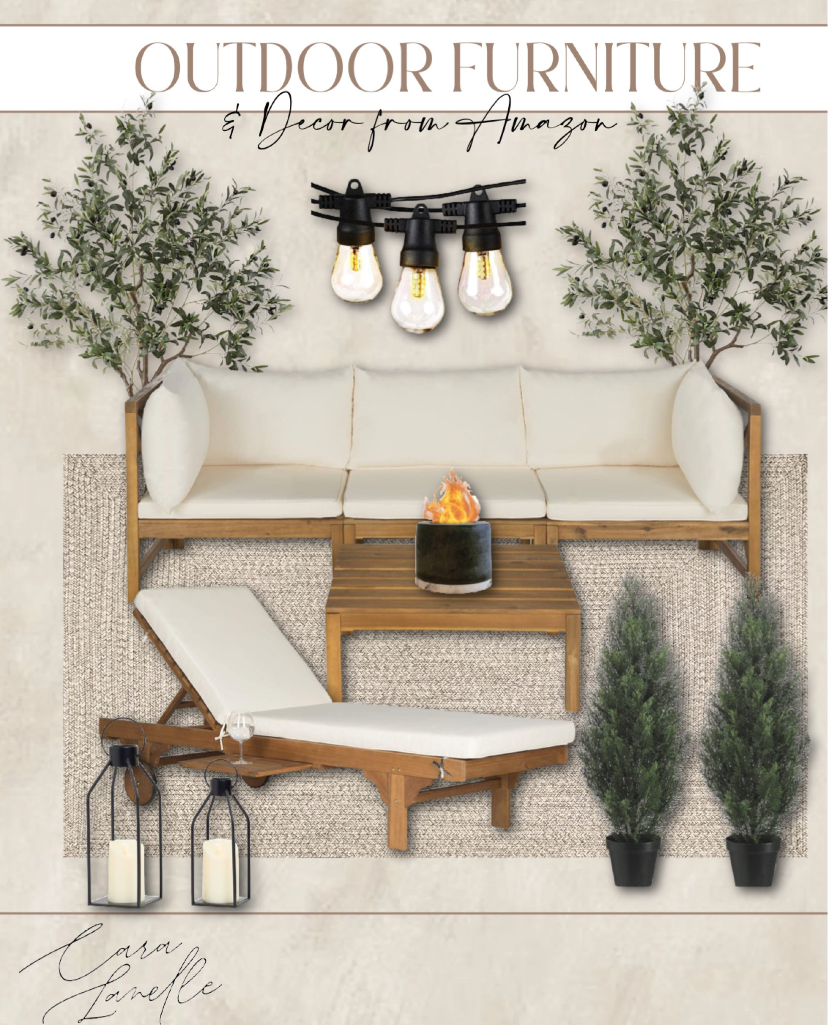Outdoor amazon finds

Patio set, outdoor furniture, home decor, outdoor couch, sofa, lounge chair, faux trees, string lights, outdoor rug, neutral 

#LTKhome #LTKstyletip #LTKFind