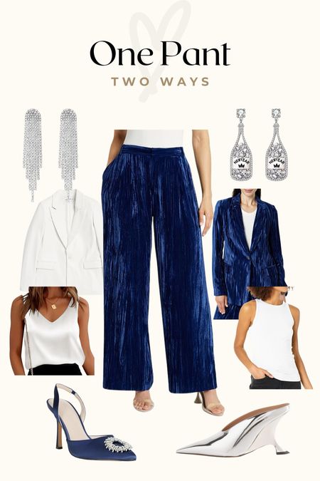 Styling one pant, two ways. A more elevated look for going out and a fun look for a house party!  

#LTKSeasonal #LTKplussize #LTKparties