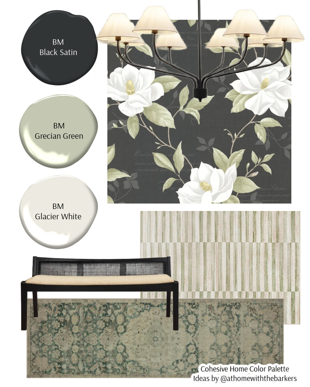 DIY home decorating, mognolia floral wallpaper, area rugs, samplize color samples 

 #LTKHome #LTKSaleAlert