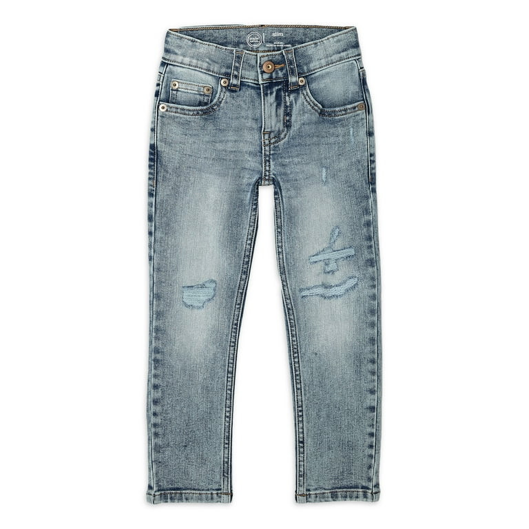 Wonder Nation Boys Rip & Repair Denim Jeans, Sizes 4-18 & Husky | Walmart (US)