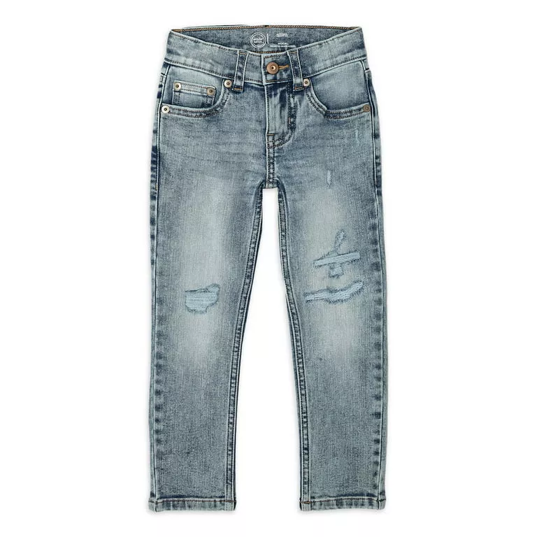 Wonder Nation Boys Straight Denim Jeans, Sizes 4-18 & Husky 