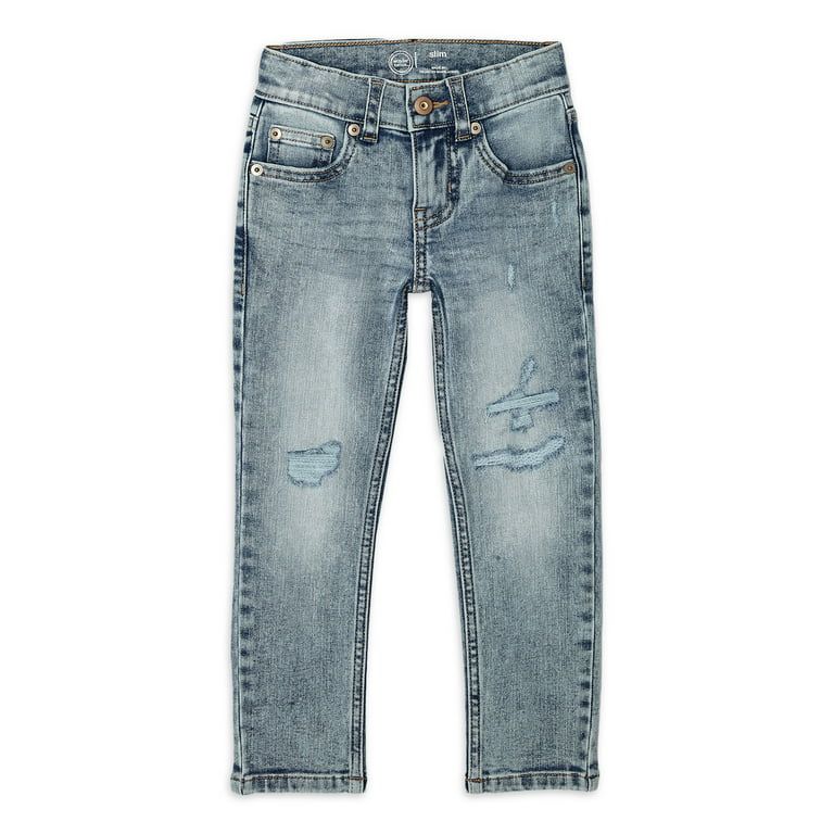 Wonder Nation Boys Rip & Repair Denim Jeans, Sizes 4-18 & Husky | Walmart (US)