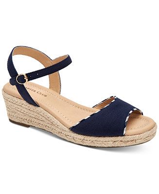 Charter Club Luchia Platform Wedge Sandals, Created for Macy's & Reviews - Sandals - Shoes - Macy... | Macys (US)