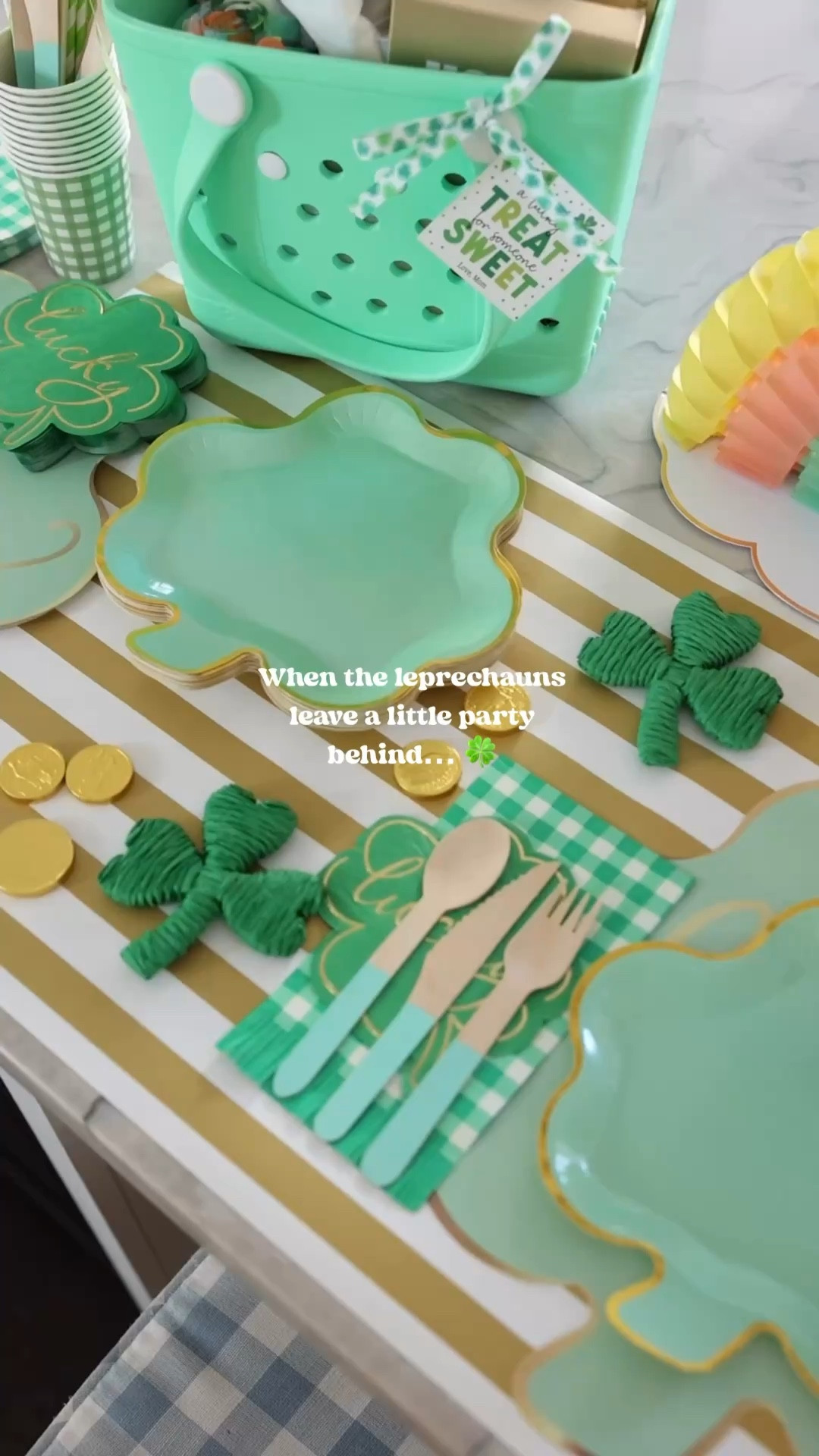 The leprechauns left a party and some surprises for the girls 🍀 Recreate this for your kids with these links!

#LTKKids #LTKSeasonal #LTKmomlife