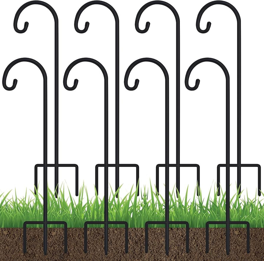 FEED GARDEN Adjustable 32 Inch Shepherd Hooks Rust Resistant Steel Shepard Hooks for Outdoor Hang... | Amazon (US)