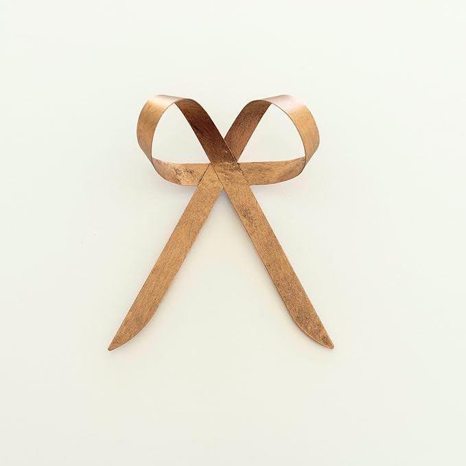 Rool Christmas Ornaments Gold Metal Bow Brass Bow Christmas Tree Decorations 1 Brass Bow Ornament... | Amazon (US)