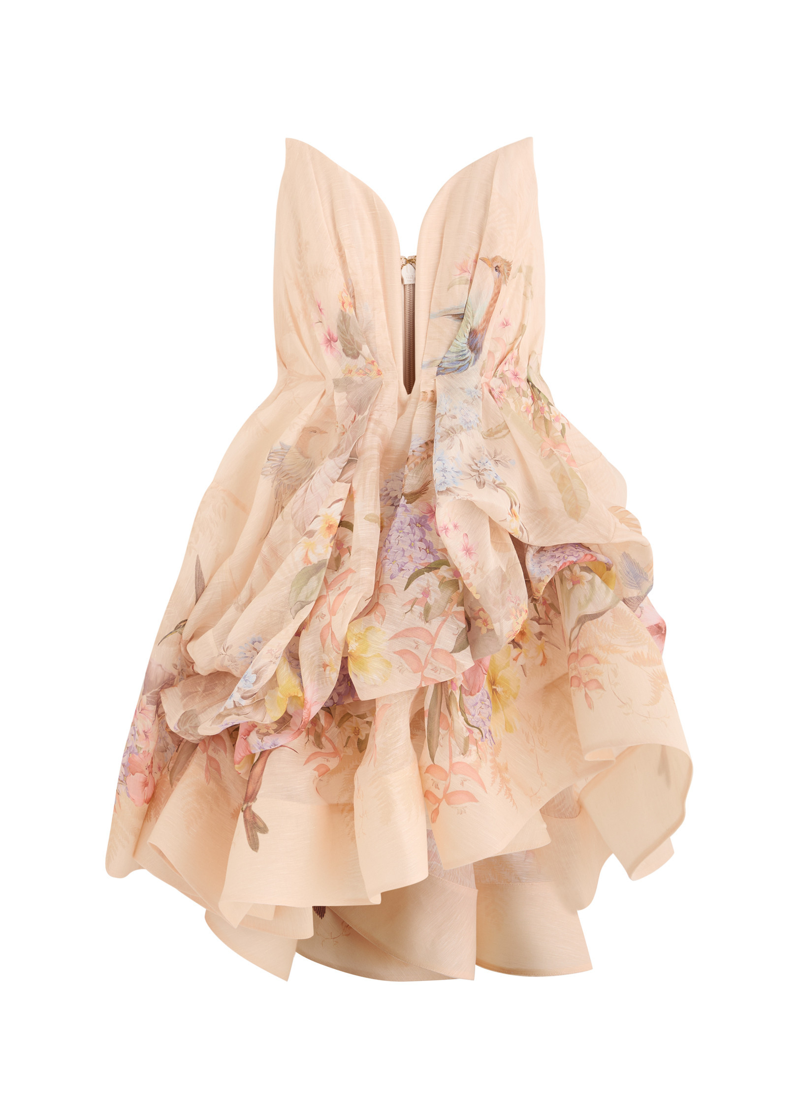 Illuminate floral draped linen-blend mini dress | Harvey Nichols