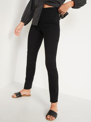 High-Waisted Wow Slim Straight Black Jeans for Women | Old Navy (CA)