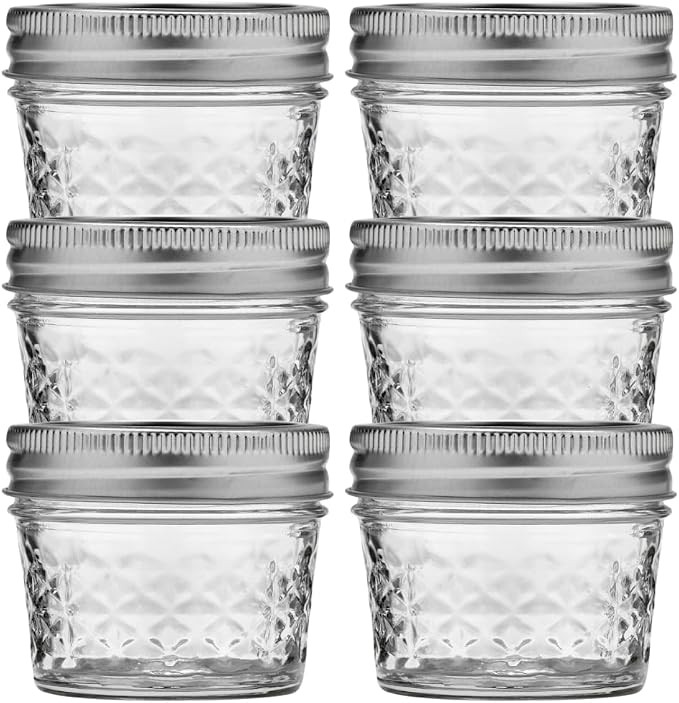 Ball Wide Mouth Quilted Crystal Jelly Jars with Lids and Bands, Used for Canning, Pickling, Juice... | Amazon (US)