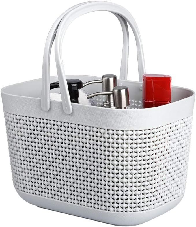 UUJOLY Plastic Organizer Storage Baskets with Handles, Shower Caddy Bins Organizer for Bathroom a... | Amazon (US)
