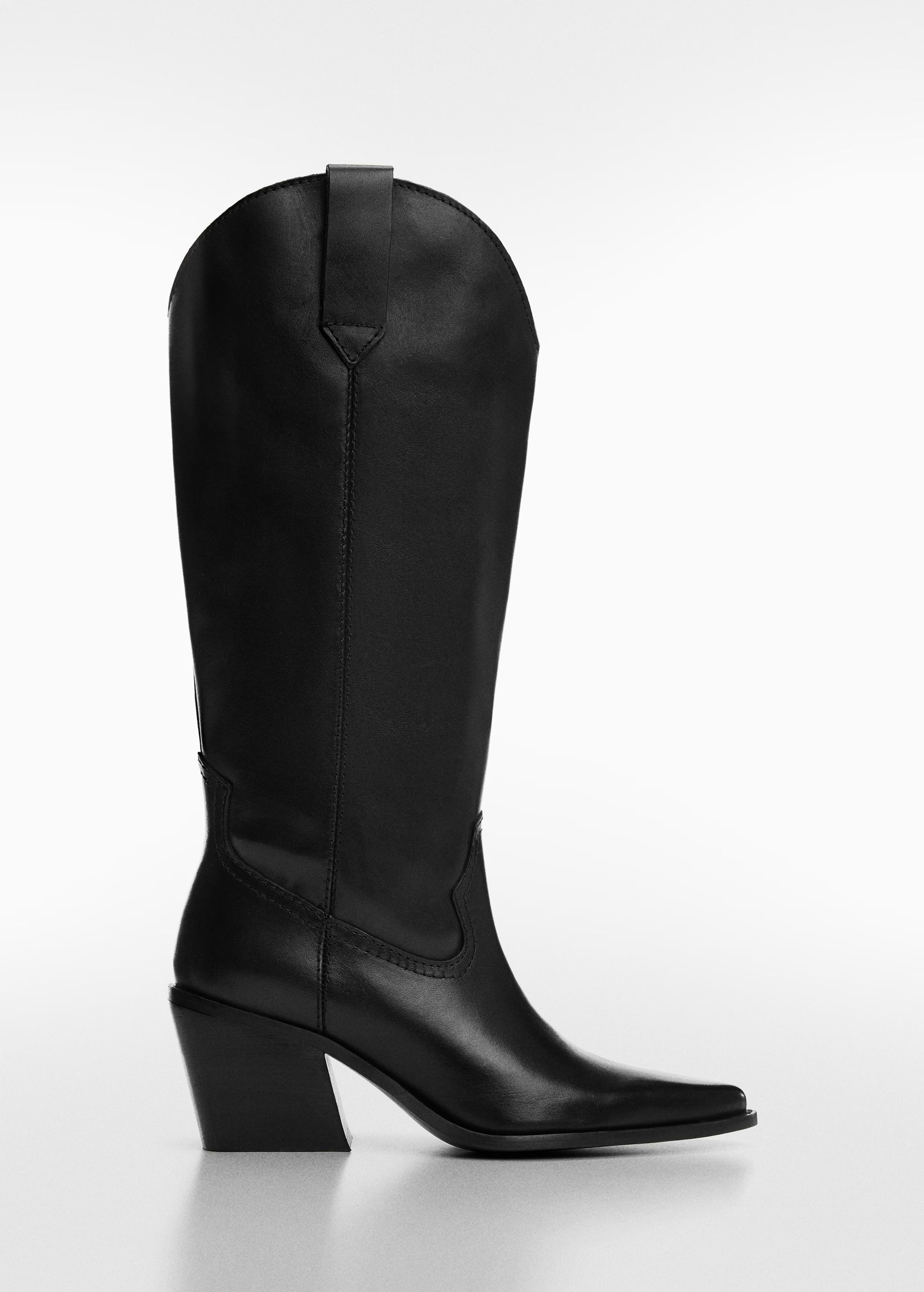 Cowboy leather boots - Woman | MANGO USA | MANGO (US)