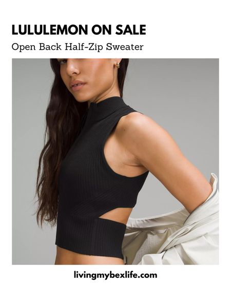 New lululemon on sale, we made too much, markdown 

Open Back Half Zip Sweater 

#LTKSaleAlert #LTKActive #LTKFitness