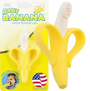 The Original Baby Banana Toothbrush Teether Toy, for Babies Infants Toddlers; USA Family-Owned Bu... | Amazon (US)