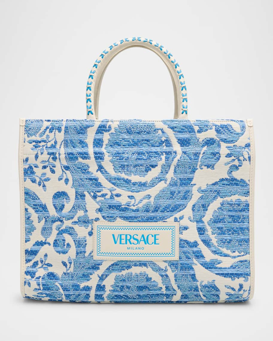Versace Barocco Large Canvas Tote Bag | Neiman Marcus