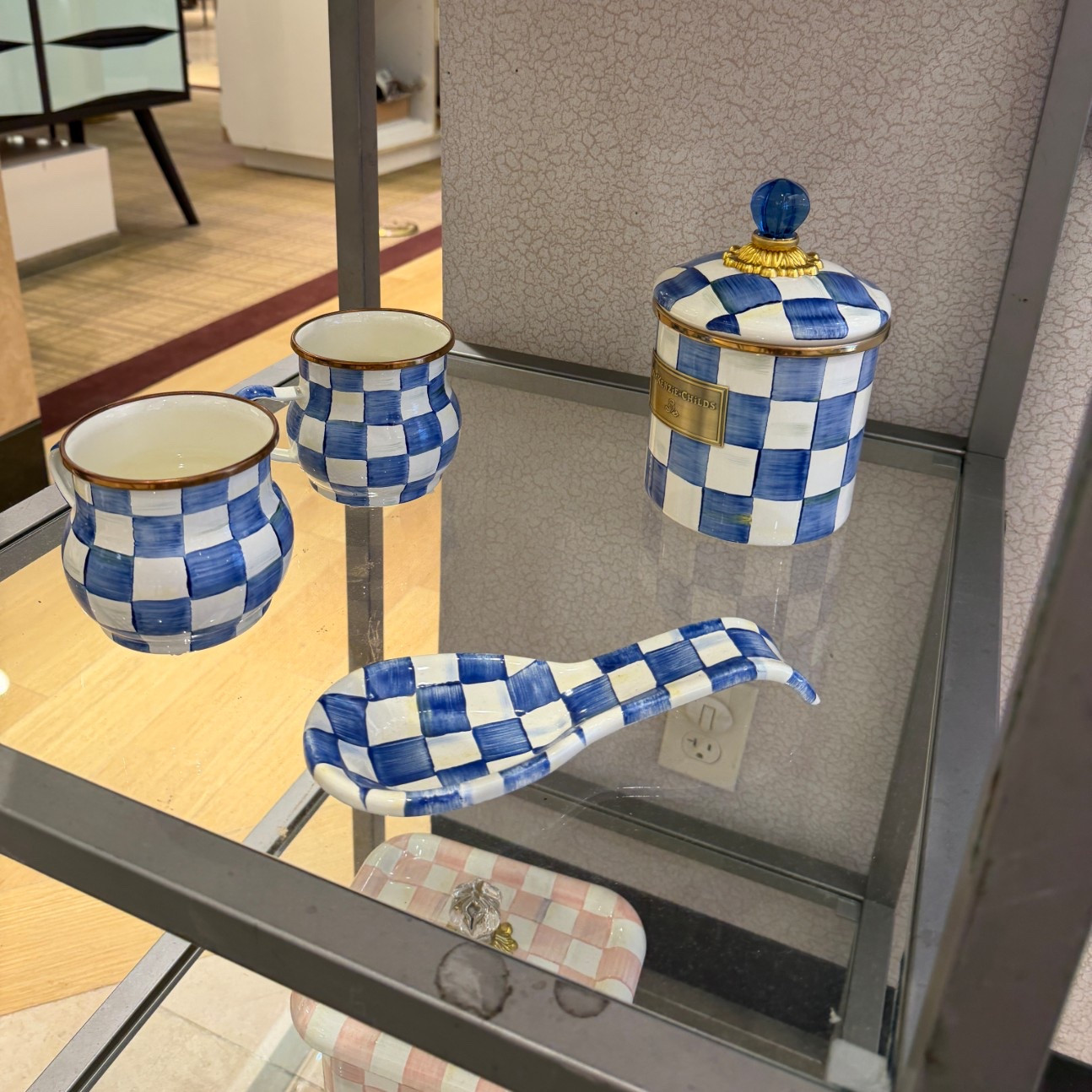 Okay but this blue checkered collection from MacKenzie-Childs
 might be my newest kitchen obsession 💙✨ The hand-painted details are SO timeless and make even the smallest everyday pieces feel special. From the cutest mugs to the matching canister and spoon rest, these are the kind of pieces that instantly make your kitchen feel elevated, cozy, and curated.

Perfect for summer hosting, morning coffee moments, or just adding a little personality to your countertops. Linking all my favorite MacKenzie-Childs finds in LTK because these are too pretty not to share 🤍🫖 #LTKHome #MackenzieChilds #KitchenDecor #BlueAndWhiteDecor #HomeStyling #SummerHosting #CottageKitchen #LuxuryHome #LTKFinds

#LTKHome #LTKSeasonal #LTKmomlife
