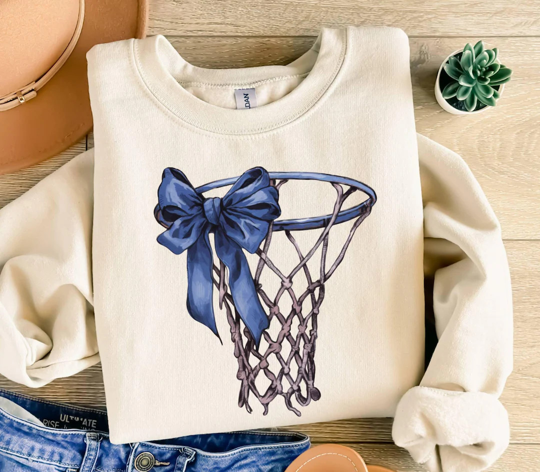Coquette Basketball Sweatshirt, Basketball Mom Sweatshirt, Basketball Coquette Bow Sweatshirt,spo... | Etsy (US)