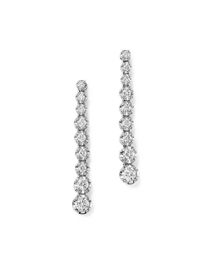 Diamond Graduated Drop Earrings in 14K White Gold, 0.80 ct. t.w. - 100% Exclusive | Bloomingdale's (US)