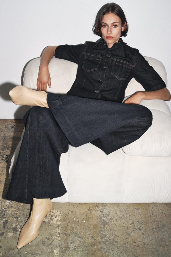 LEATHER HEELED ANKLE BOOTS | Zara UK