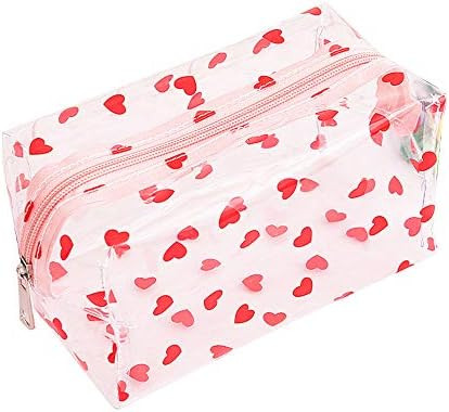 Amazon.com : Cute Crystal Clear Cosmetic Bags, Travel Toiletry Clear Makeup Bags, Portable Makeup... | Amazon (US)