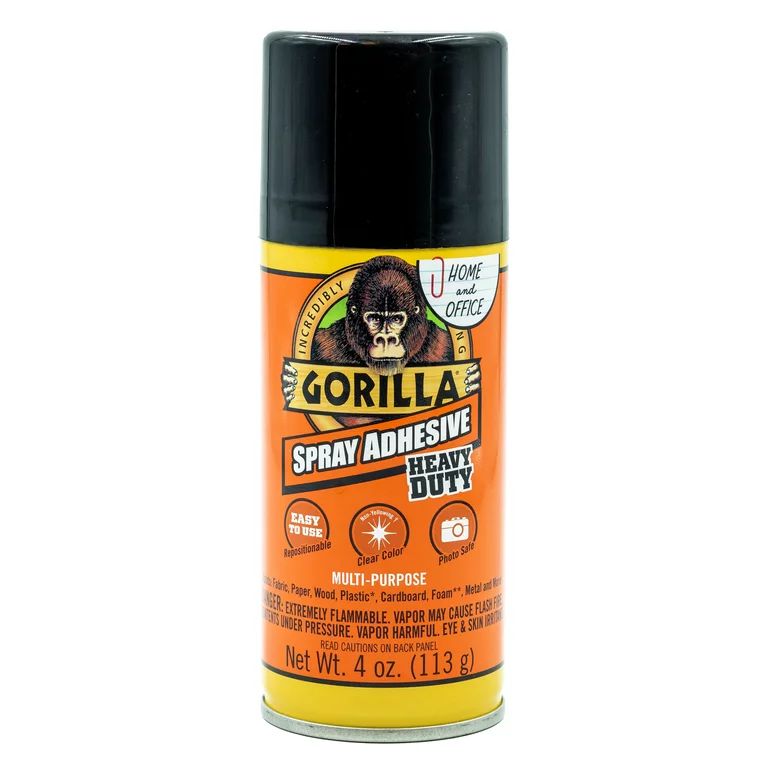 Gorilla Glue Clear Spray Adhesive Can, 4 Ounces | Walmart (US)