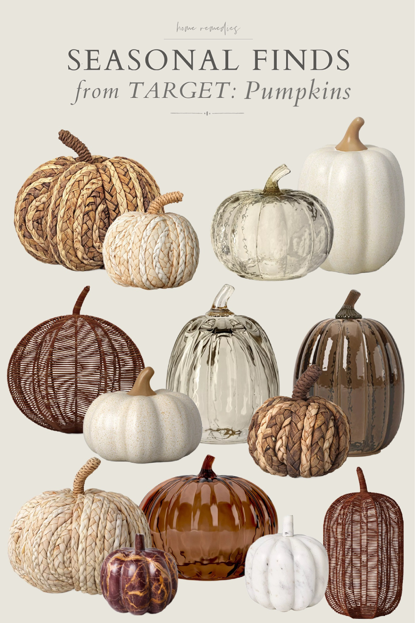 I've gathered some of my favorite, affordable pumpkins - and the woven ones have my heart! Target, Threshold, fall, autumn, pumpkins, seasonal home decor


#LTKFindsUnder50 #LTKHome #LTKSeasonal