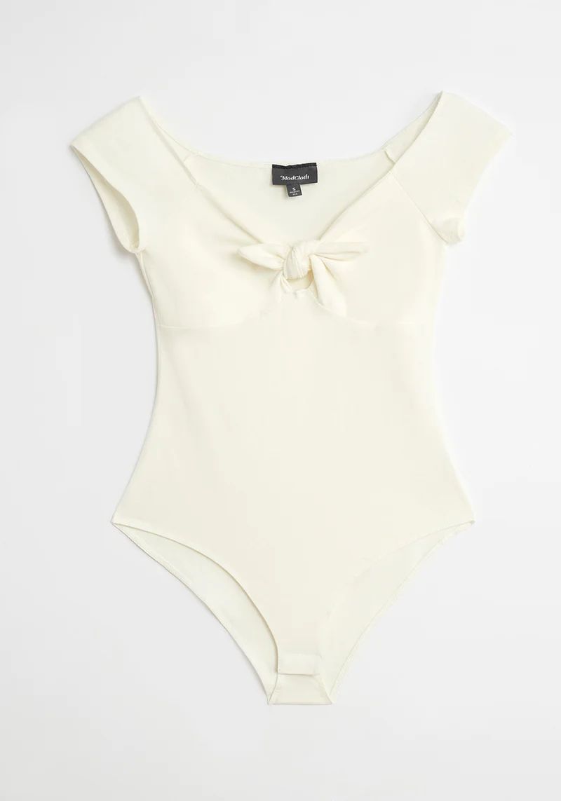 I Could Bow On Tie-Front Bodysuit | ModCloth