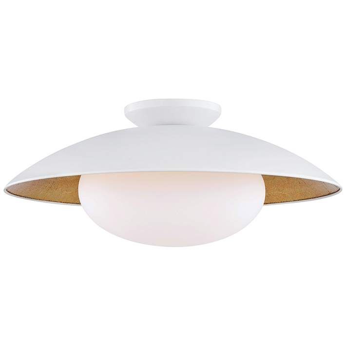 Mitzi Cadence 21" Wide White and Gold Ceiling Light | Lamps Plus