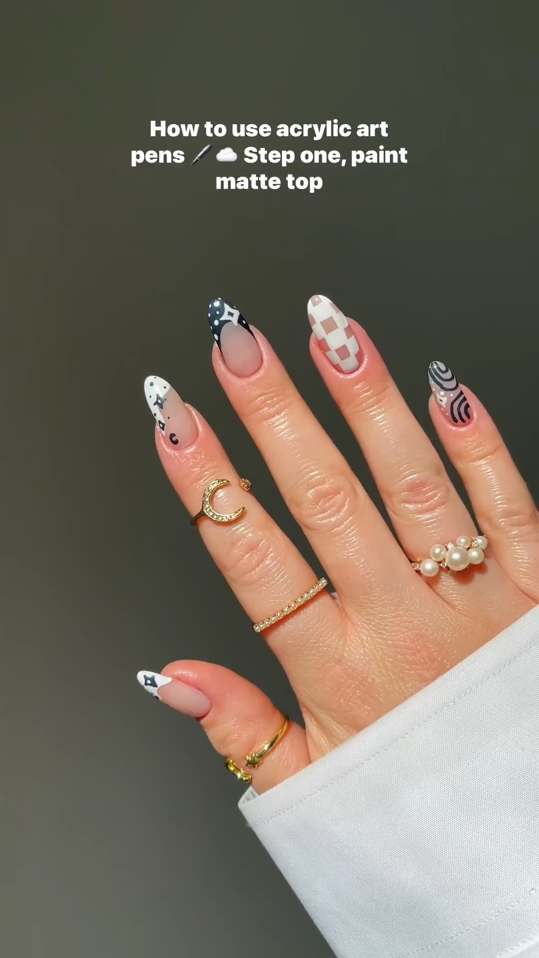 Easy Halloween nails 👻🖤☁️

How to use Acrylic art pens 🖊️

Step 1 Paint matte top coat, and cure.

Step 2 Draw your design, and wait for it to dry 10-20 seconds. For the second layer, do the same.

Step 3 Top coat, cure, and you’re done. 

Thanks I hope this helped. Follow for more nail tutorials. 🫶🏼

Use code KatiesNails40 for a discount on your Madam Glam order at checkout 🖤 

*pr
*non-affiliate 

#acrylicartpens #madamglam #halloweennails #nailtrends2023 #easynailart #blackandwhite

#LTKfamily #LTKSale #LTKbeauty