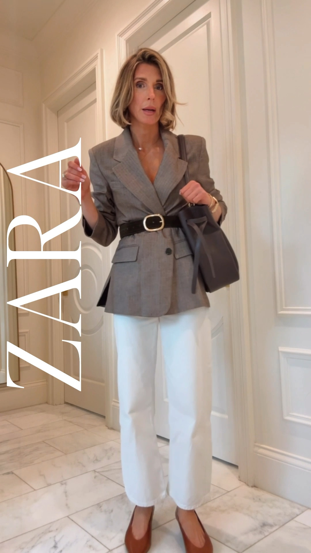 Spring workwear from Zara. I'm wearing size small in the blazer. 