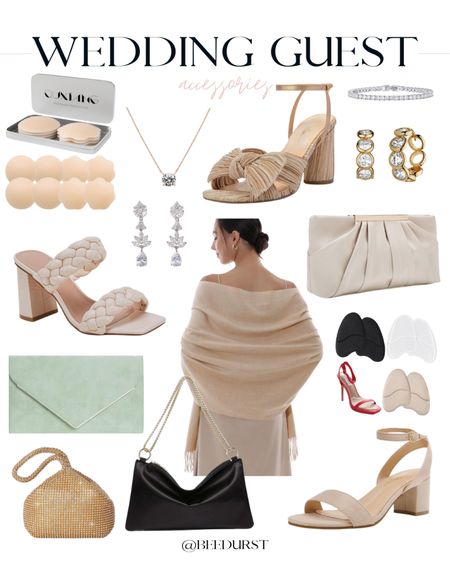 Wedding guest accessories from Amazon! Whether you need a good pair of wedding guest heels, some petals for your dress, or a wrap for a cooler evening, all your essentials are here! Wedding guest accessories, wedding guest shoes, wedding guest purse, wedding guest bag, wedding guest jewelry, wedding guest earrings, wedding guest necklace, wedding guest bracelet, wedding guest shawl, wedding guest wrap

#LTKItBag #LTKShoeCrush #LTKWedding