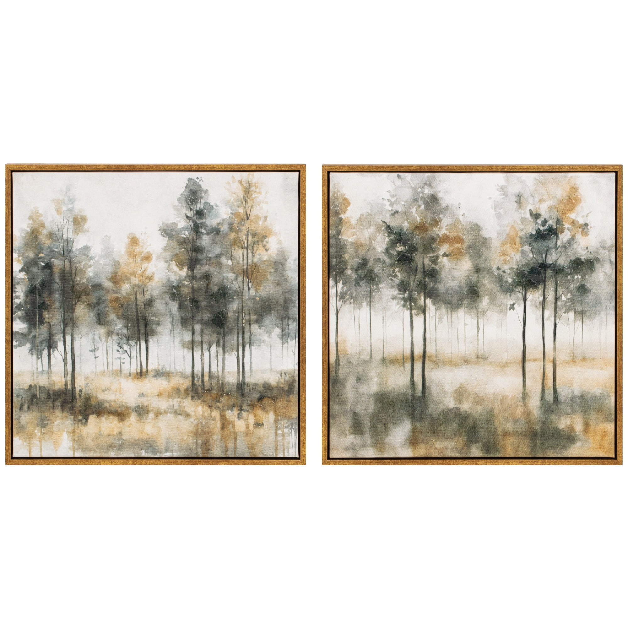 Set of two Tree Landscapes Framed Canvas 14x14, NO BRAND IMPORT EX 2PK FRAMED ART 14X14 | Walmart (CA)
