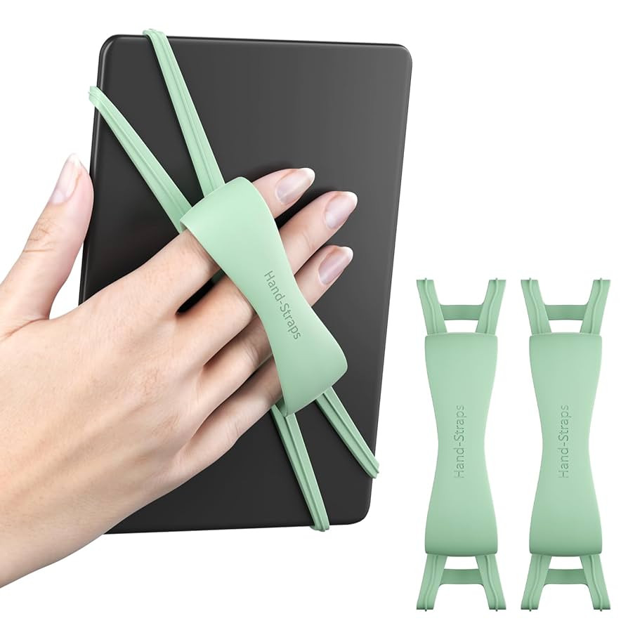 2 Pack Comfortable Hand Strap for Kindle and Tablets, Kindle Accessories for Reading in Bed, Secu... | Amazon (US)