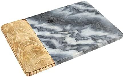 Mud Pie Beaded Wood & Marble Cutting Board, Gray, 8" x 12" | Amazon (US)