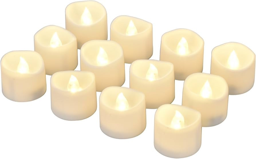 eLander LED Tee Lichter flammenlose Kerzen mit Timer, Automatikmodus: 6 Stunden an und 18 Stunden... | Amazon (DE)