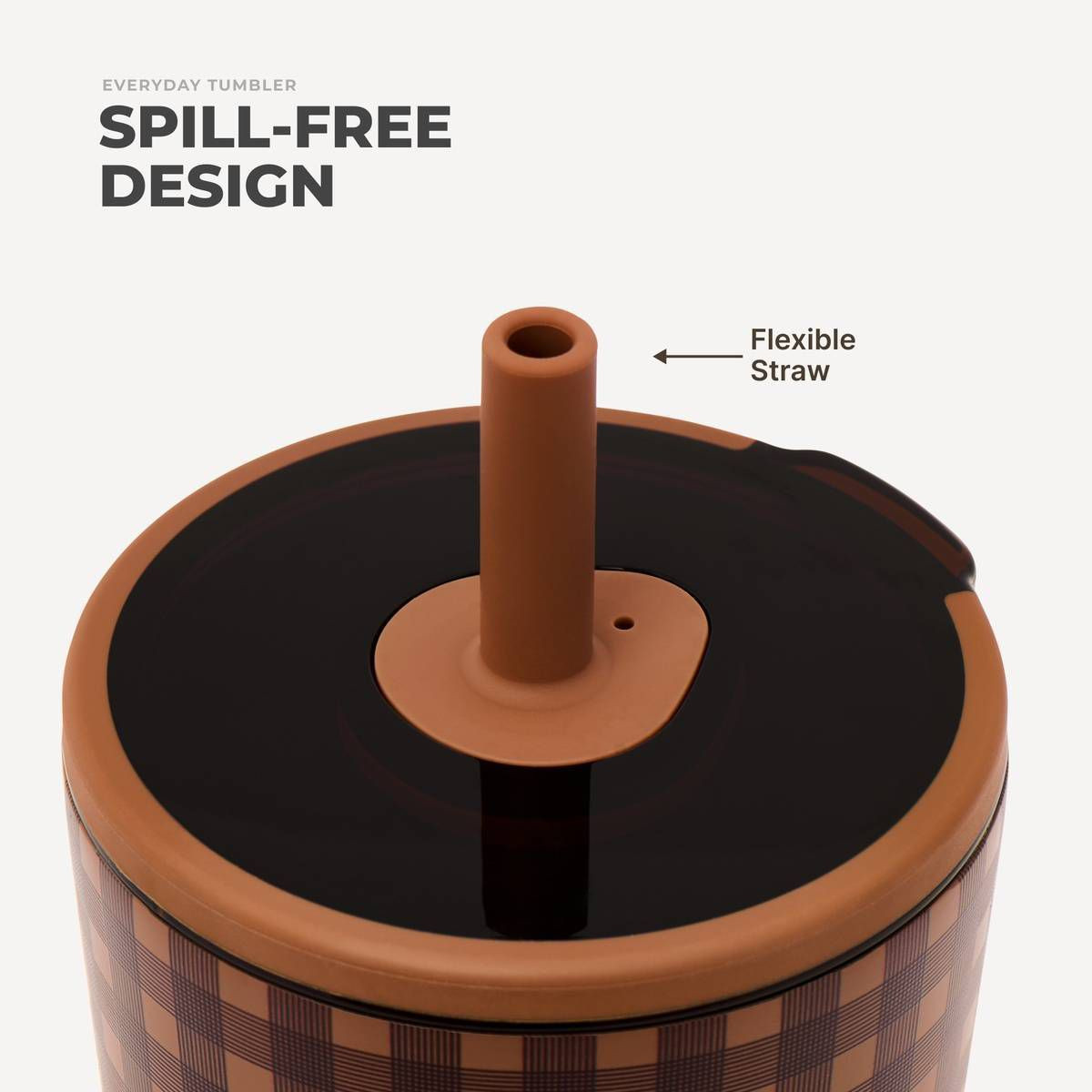 HydroJug 20oz Everyday Straw Tumbler Rust Plaid | Target