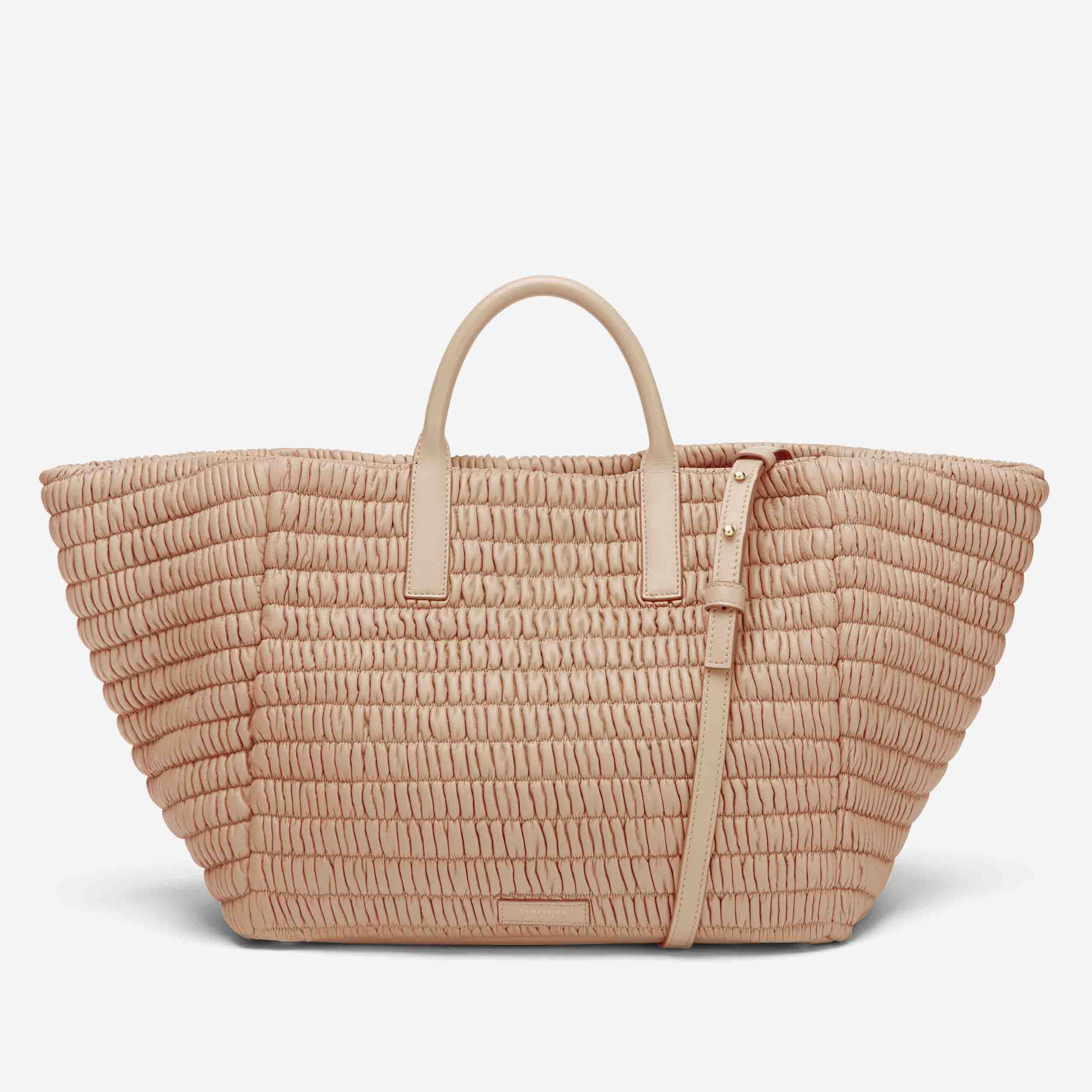 The Lisbon Tote | Light Tan Matelassé | DeMellier | DeMellier