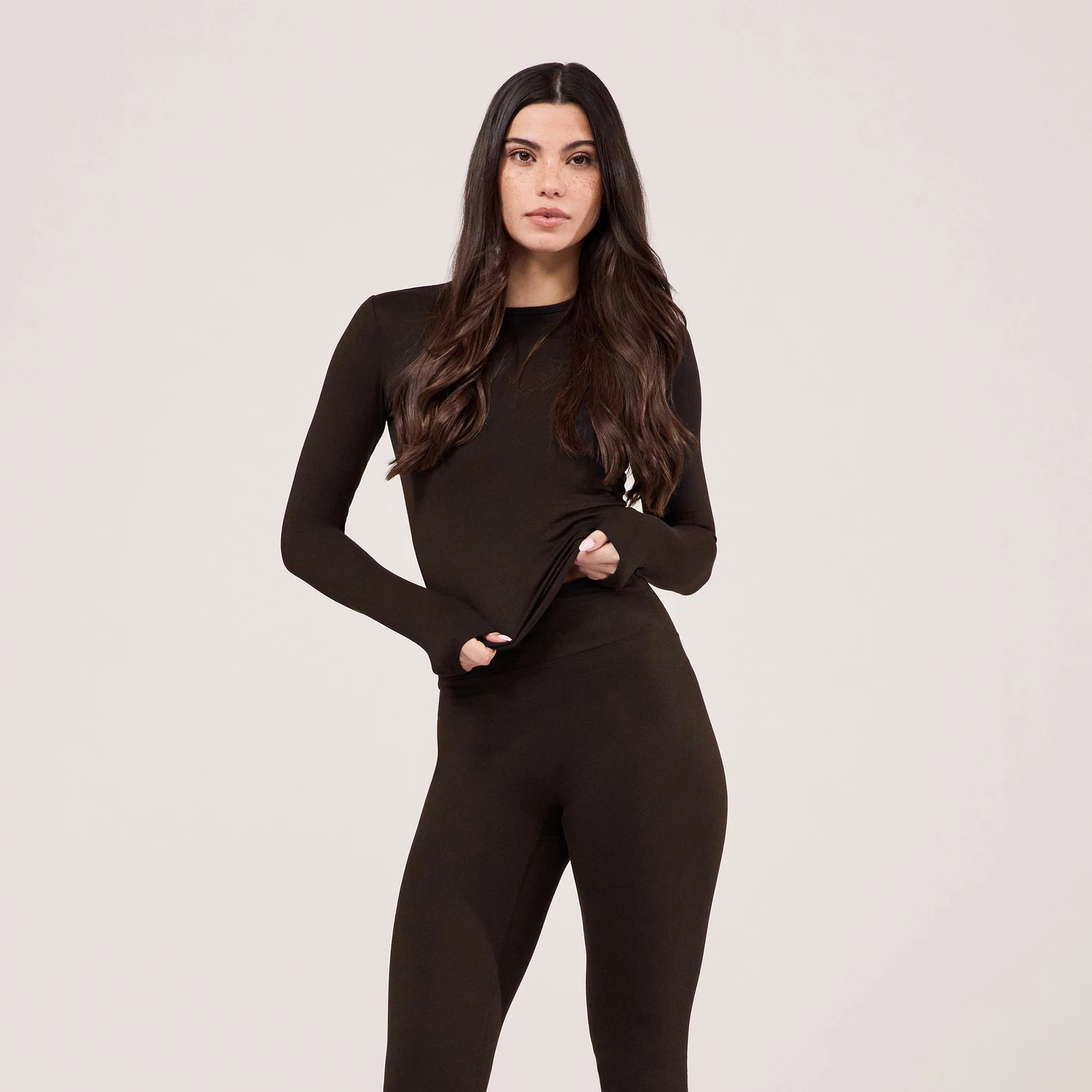 Ultimate Everyday Long Sleeve Top | Black Coffee | LOVALL
