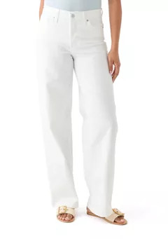 Crown & Ivy™ Women's High Rise Slim Wide Leg Jeans | Belk