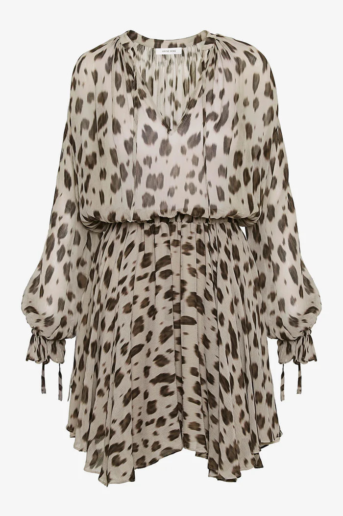 Elliana Dress - Beige Leo | ANINE BING