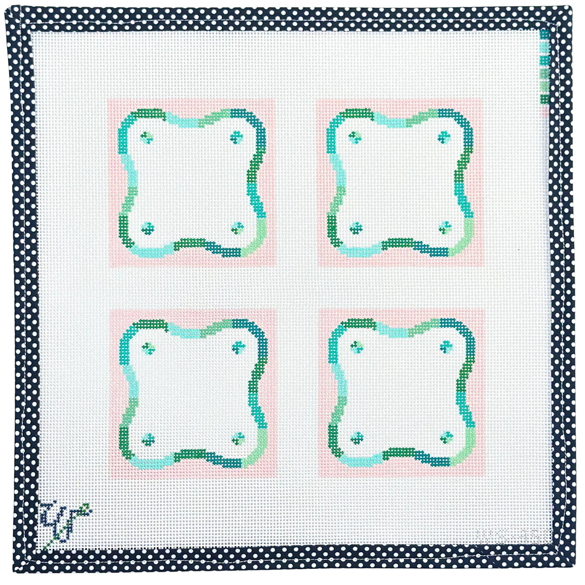 Palm Beach Squiggle Coasters | Wipstitch