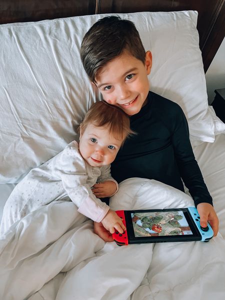 Boys compression shirt, base layer, baselayer, white comforter, Amazon comforter, Amazon sheets, soft bedding, white sheets, white bedding, academy sports, Nintendo switch, switch games, brother and sister 

#LTKGiftGuide #LTKfamily #LTKhome